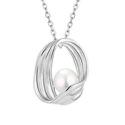 Flowing Sculptural Pearl Pendant