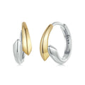 Two-Tone Overlapping Hoop Earrings