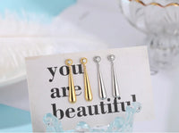 Teardrop Bezel Dangle Earrings