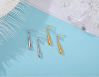 Teardrop Bezel Dangle Earrings