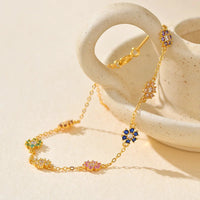 Multi-Colour Flower Bracelet