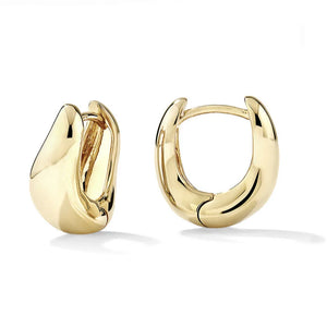 Wave Dome Huggie Hoop Earrings