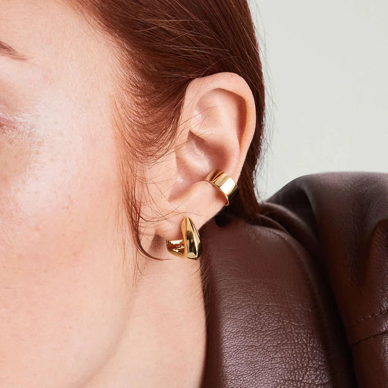 Chunky Trapezoid Hoop Earrings