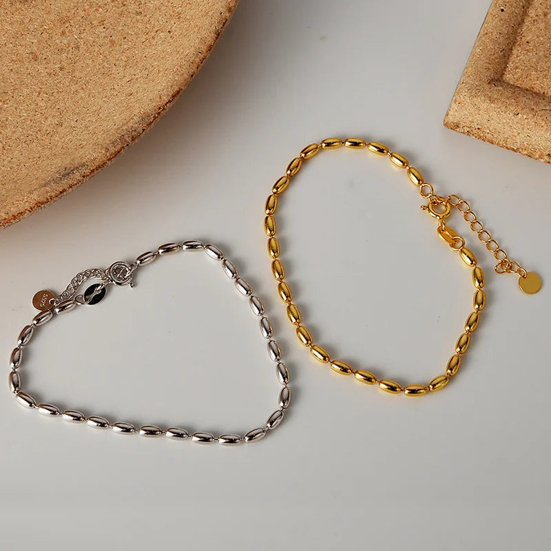 Oval Beads Chain Bracelet