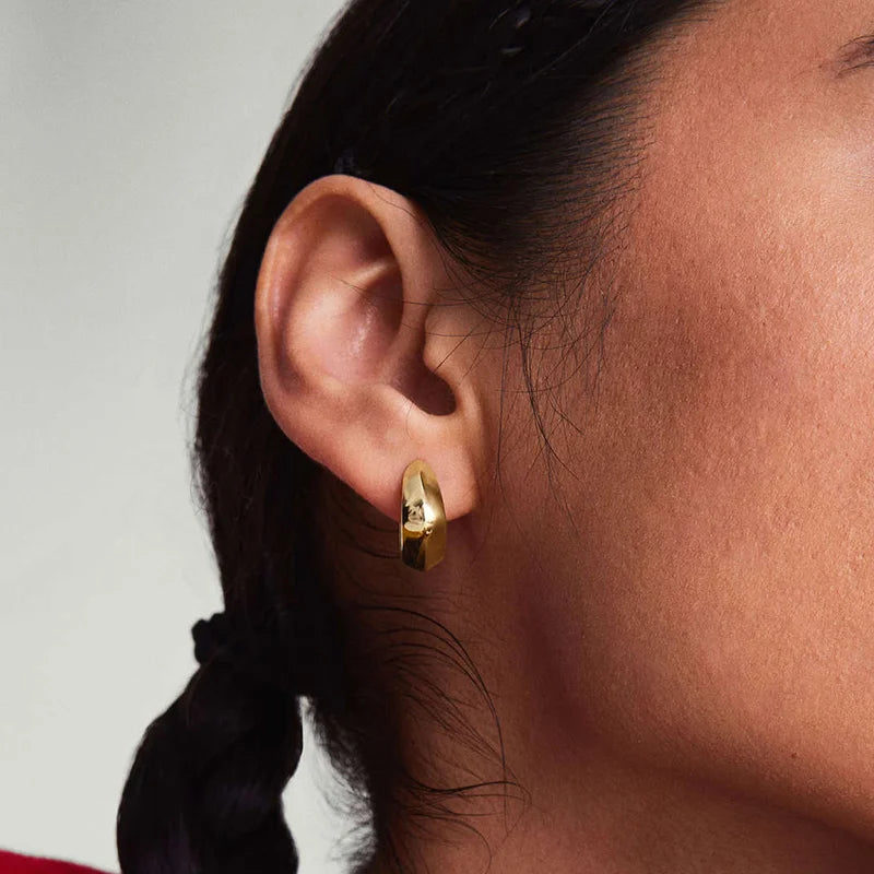 Chunky Trapezoid Hoop Earrings