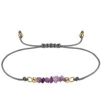 Natural Gemstone Adjustable Cord Bracelet - Birthstone Collection