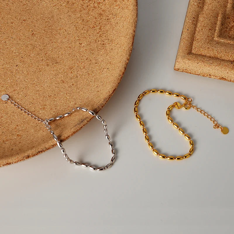 Oval Beads Chain Bracelet