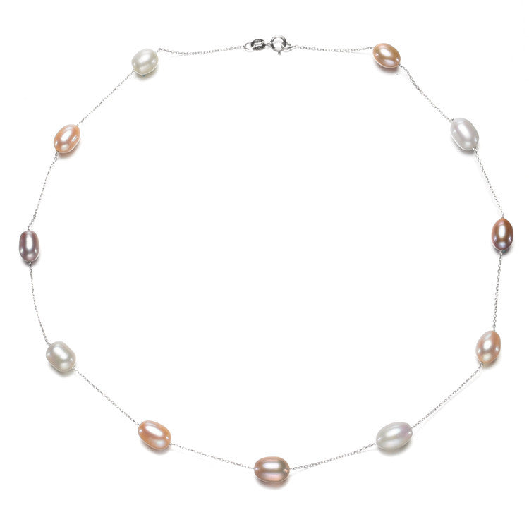 Nautical Pearl Station Necklace