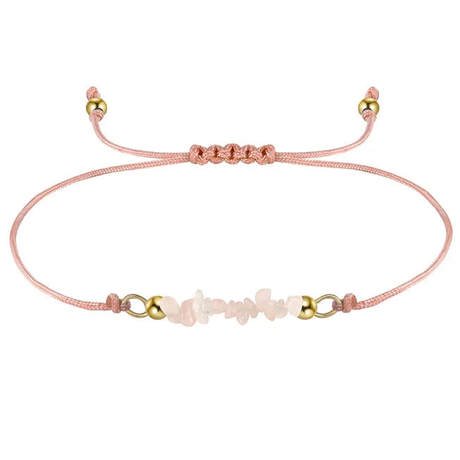 Natural Gemstone Adjustable Cord Bracelet - Birthstone Collection