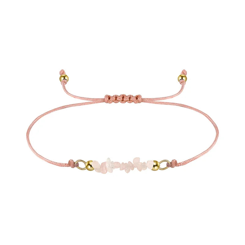 Natural Gemstone Adjustable Cord Bracelet - Birthstone Collection