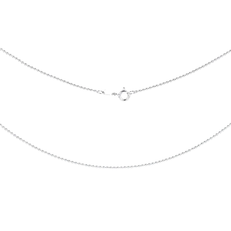 Silver Bead and Rolo Chain Necklace, 925 sterling silver — Aurilyn