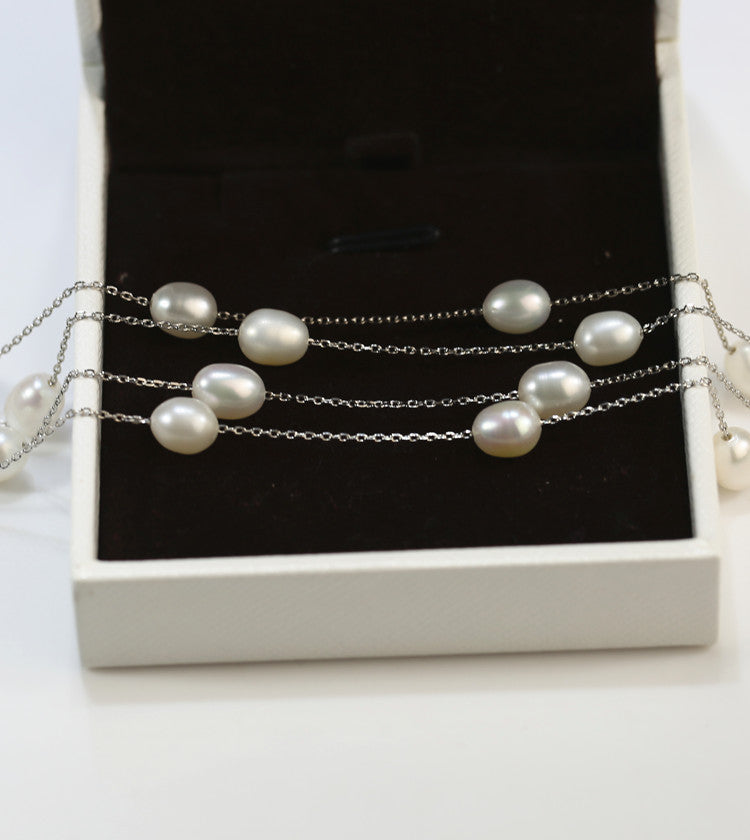 Nautical Pearl Station Necklace