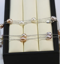 Nautical Pearl Station Necklace