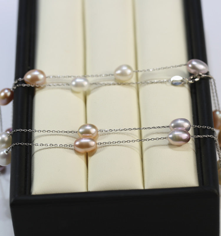 Nautical Pearl Station Necklace