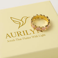 Heart Enamel Stackable Ring