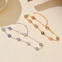 Multi-Colour Flower Bracelet