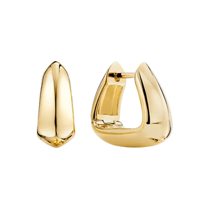 Chunky Trapezoid Hoop Earrings, 925 sterling silver — Aurilyn
