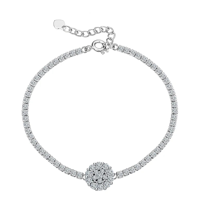 Adjustable Cluster Tennis Bracelet