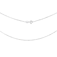 Silver chain necklace on a white background
