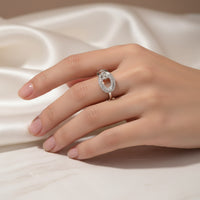 Interlocked Pavé Ring