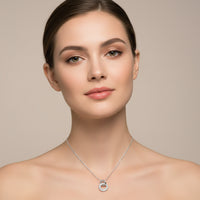 Interlocked Ring Pendant Necklace
