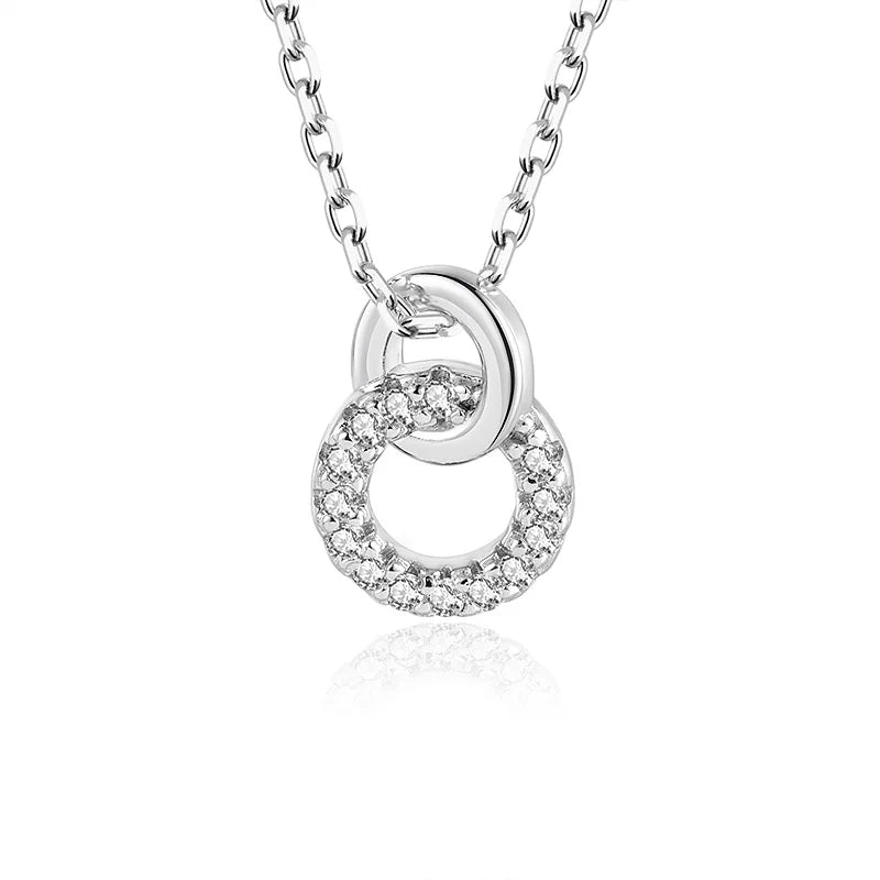 Interlocked Ring Pendant Necklace