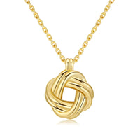 Intertwined Knot Pendant Necklace, gold plated 925 silver — Aurilyn