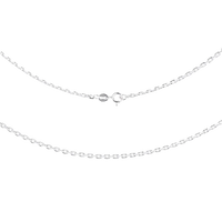 Aurilyn Silver Cable Chain 18 Inch 45cm in 925 sterling silver, close-up of lobster clasp, hypoallergenic and hand-finished