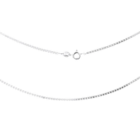Aurilyn Silver Curb Chain 18 Inch 45cm in 925 sterling silver, curb link necklace, hypoallergenic and hand-finished