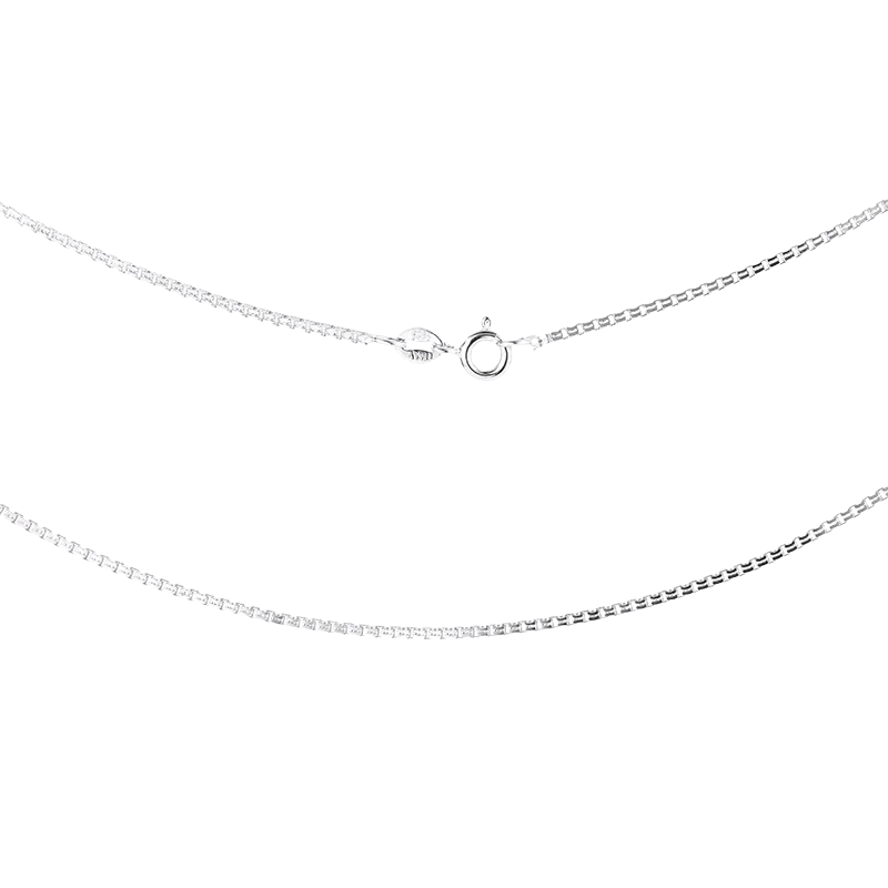 Aurilyn Silver Curb Chain 18 Inch 45cm in 925 sterling silver, curb link necklace, hypoallergenic and hand-finished