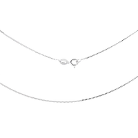 Silver chain necklace on a white background