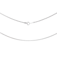 Silver chain necklace on a white background