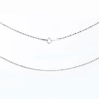 Silver chain necklace on a white background