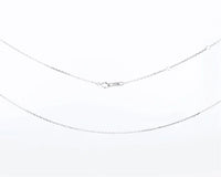 Silver chain necklace on a white background