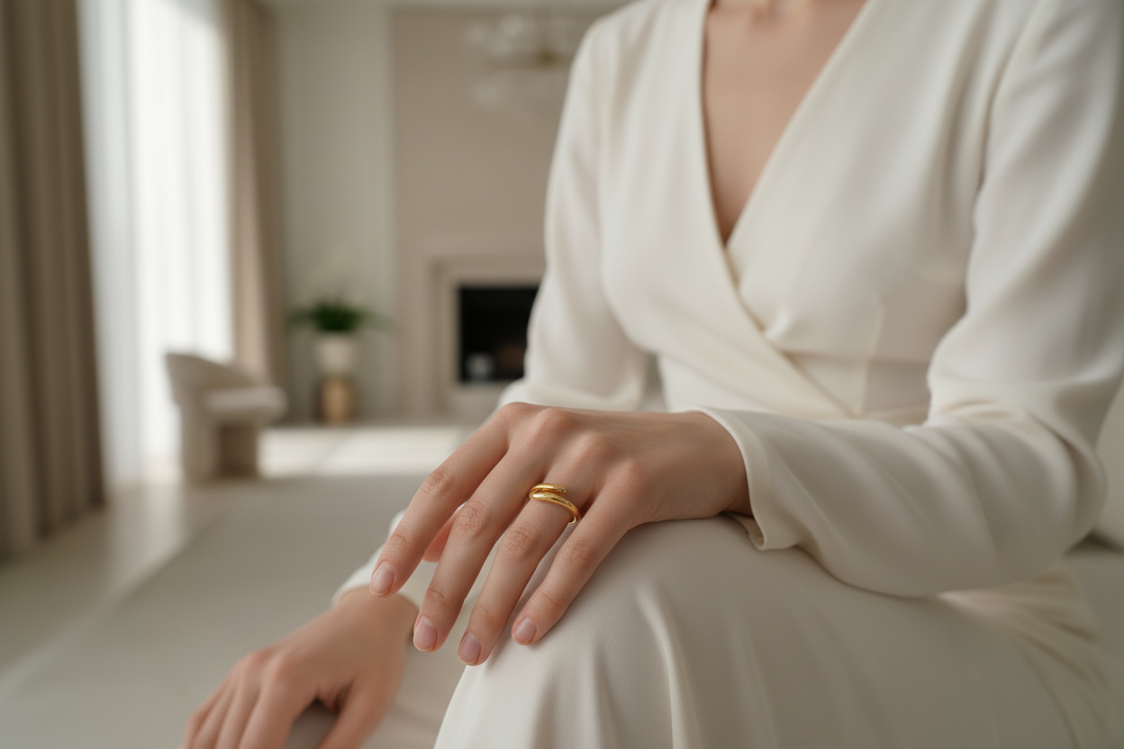 Aurilyn 925 Sterling Silver Finger Cuff Ring – Couples Design