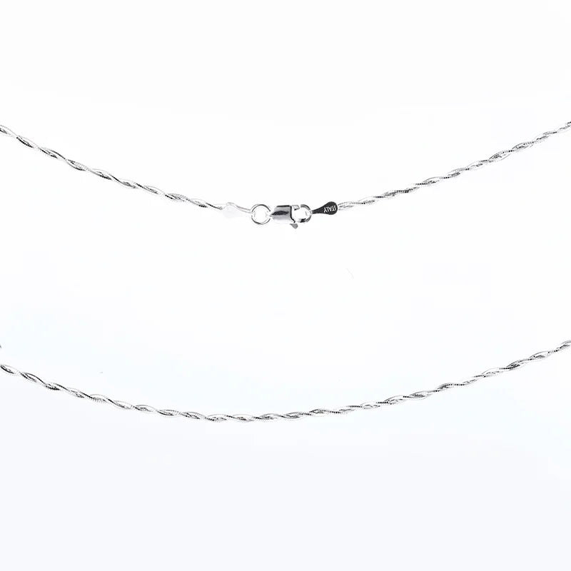 Aurilyn Twisted Snake Chain 18 Inch 45cm in 925 sterling silver, double-strand octagonal design, hypoallergenic and hand-finished