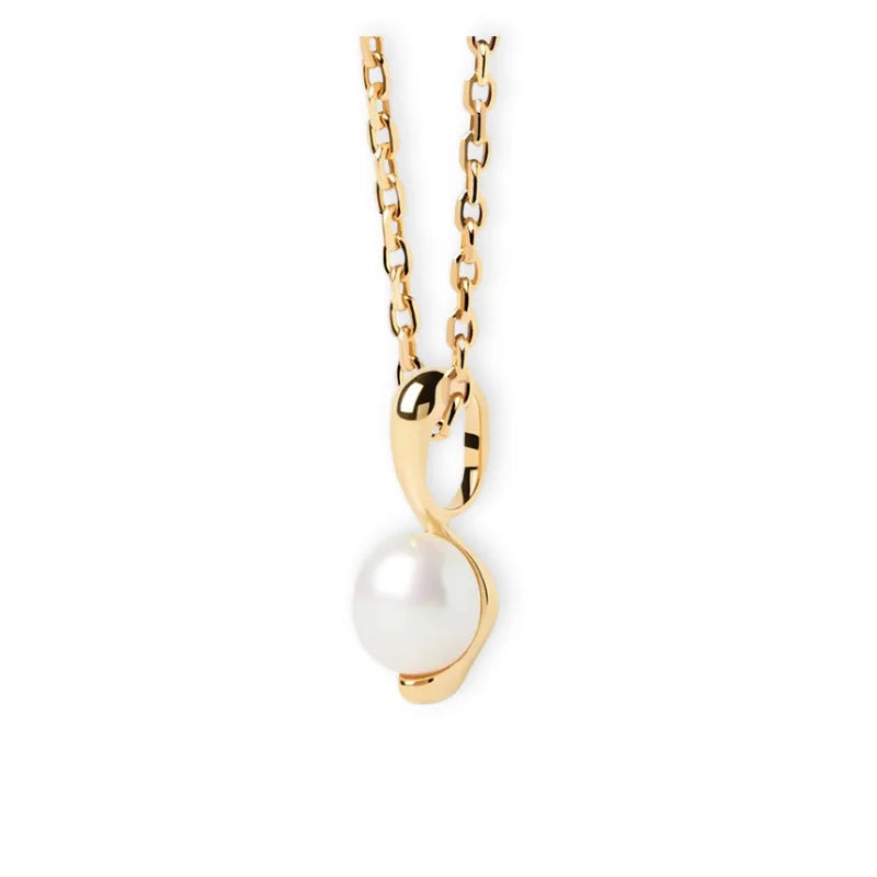 Aurilyn Sculptural Pearl Pendant - 5A Grade Natural Pearls - Pure Silver - Premium Collection