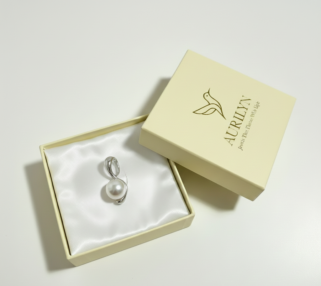 Aurilyn Sculptural Pearl Pendant - 5A Grade Natural Pearls - Pure Silver - Premium Collection