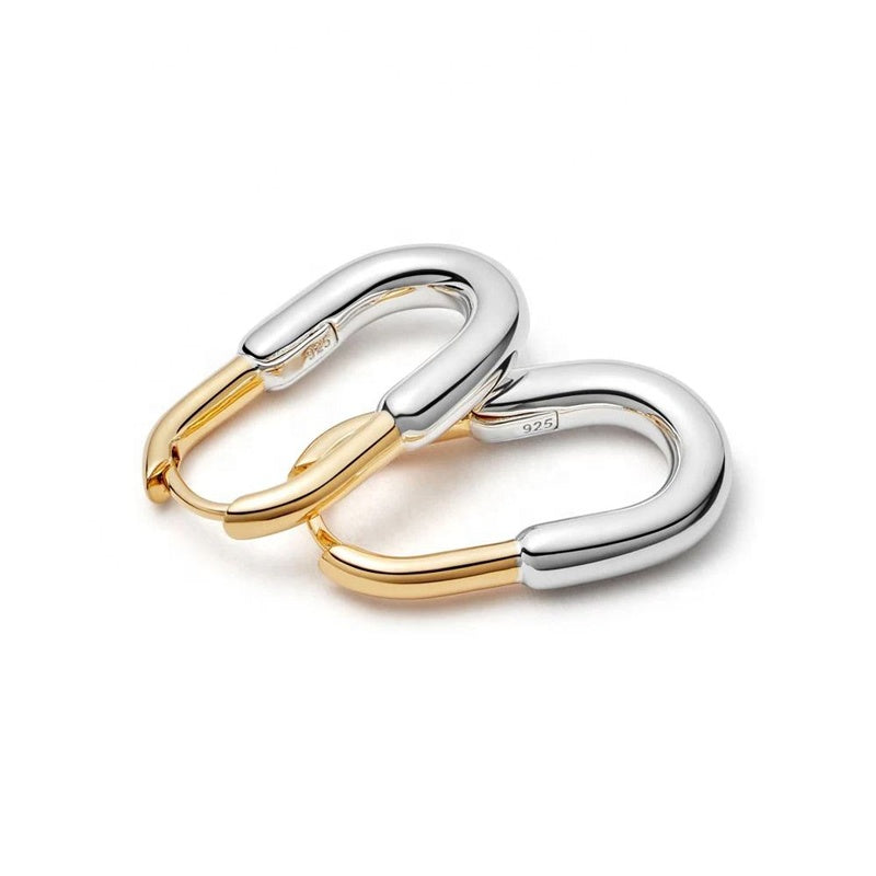 Aurilyn Paperclip Link Hoop Earrings
