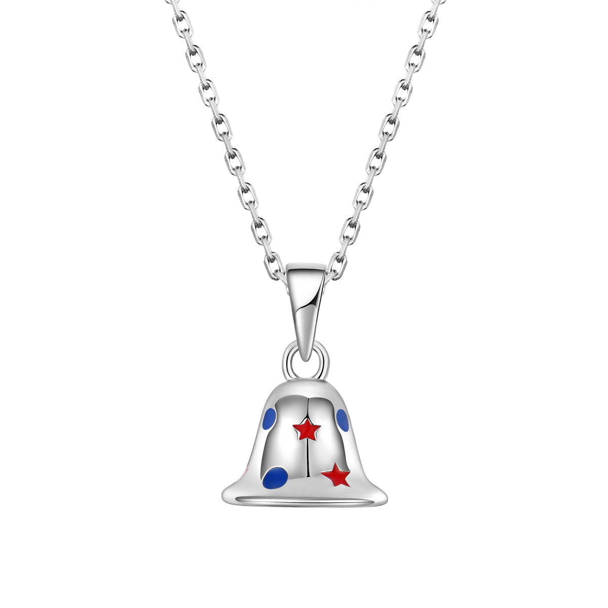 Enamel Bell Star Dot Pendant, 925 sterling silver — Aurilyn