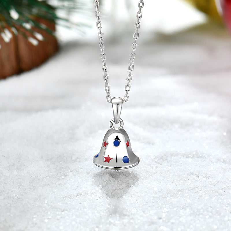 Aurilyn Enamel Bell Star Dot Necklace