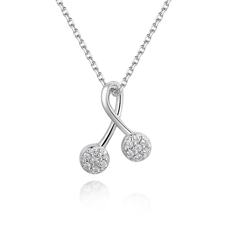 Cherry Pavé Pendant Necklace