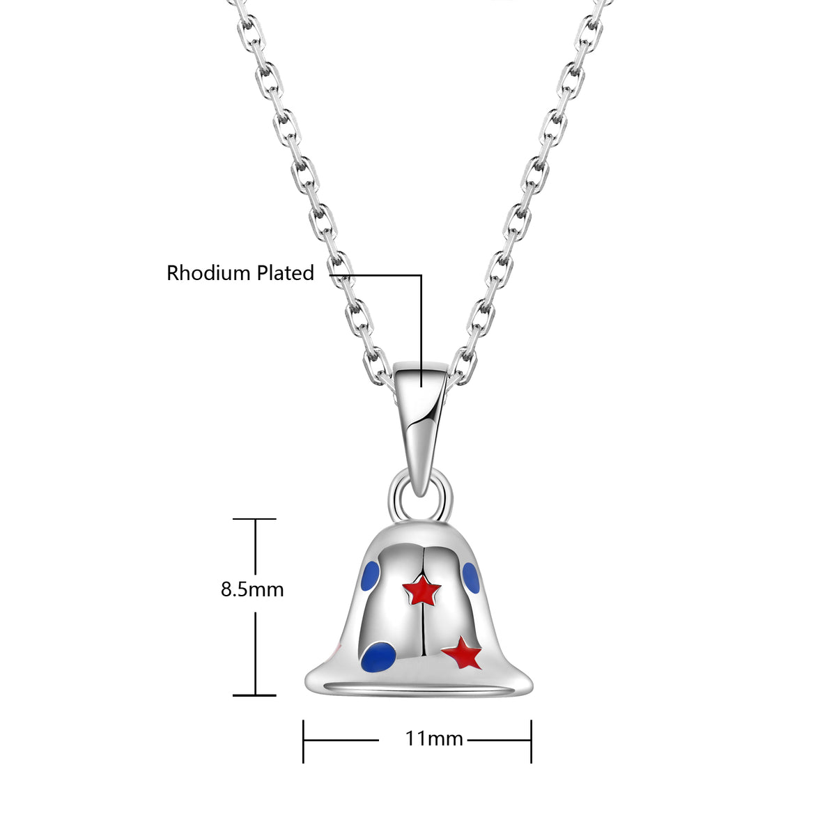 Enamel Bell Star Dot Pendant