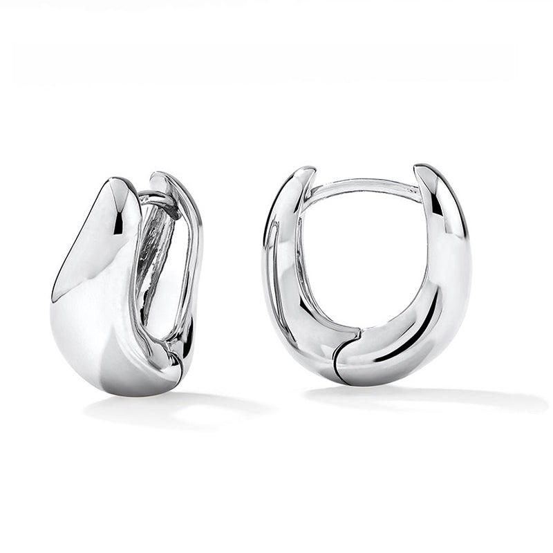 Organic Puffed Hoop Earrings