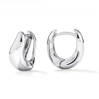 Organic Puffed Hoop Earrings