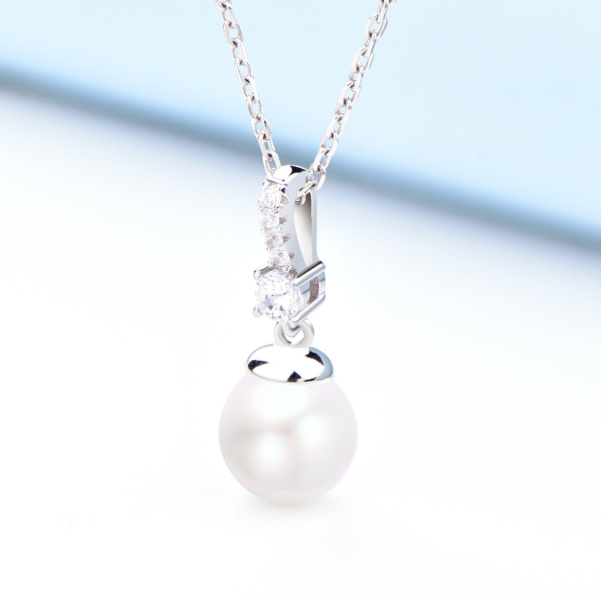 Classic Pearl Drop Bar Pendant