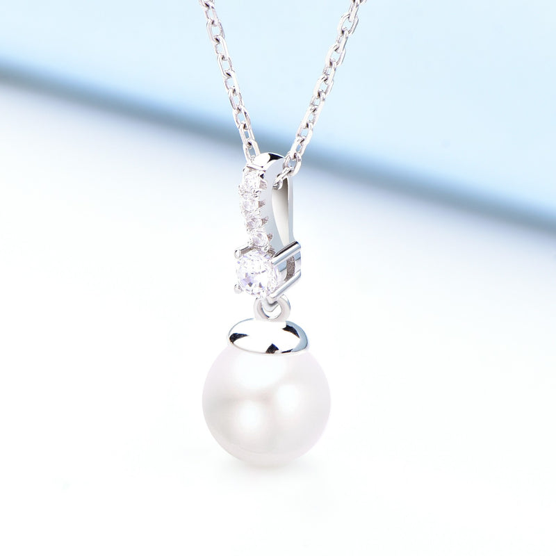 Classic Pearl Drop Bar Pendant