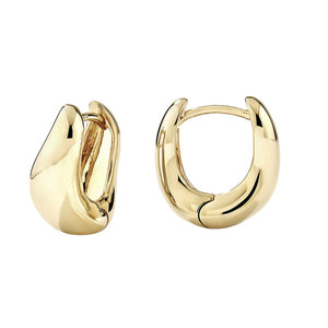 Organic Puffed Hoop Earrings