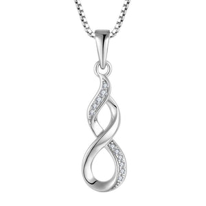 Infinity Twist Pendant in polished 925 sterling silver — Aurilyn