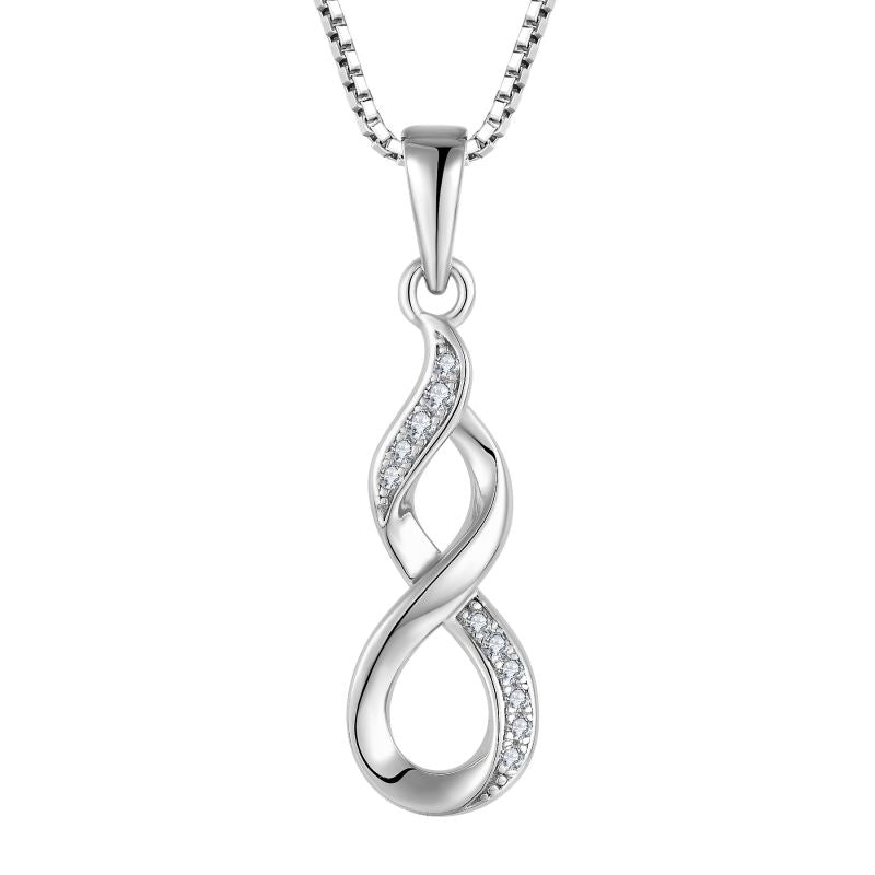 Infinity Twist Pendant in polished 925 sterling silver — Aurilyn